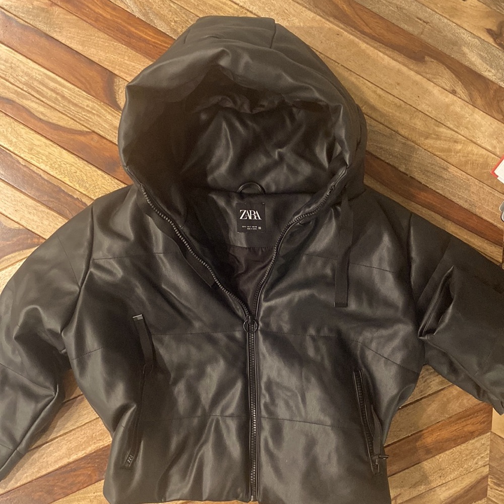 Zara Faux Leather Bomber